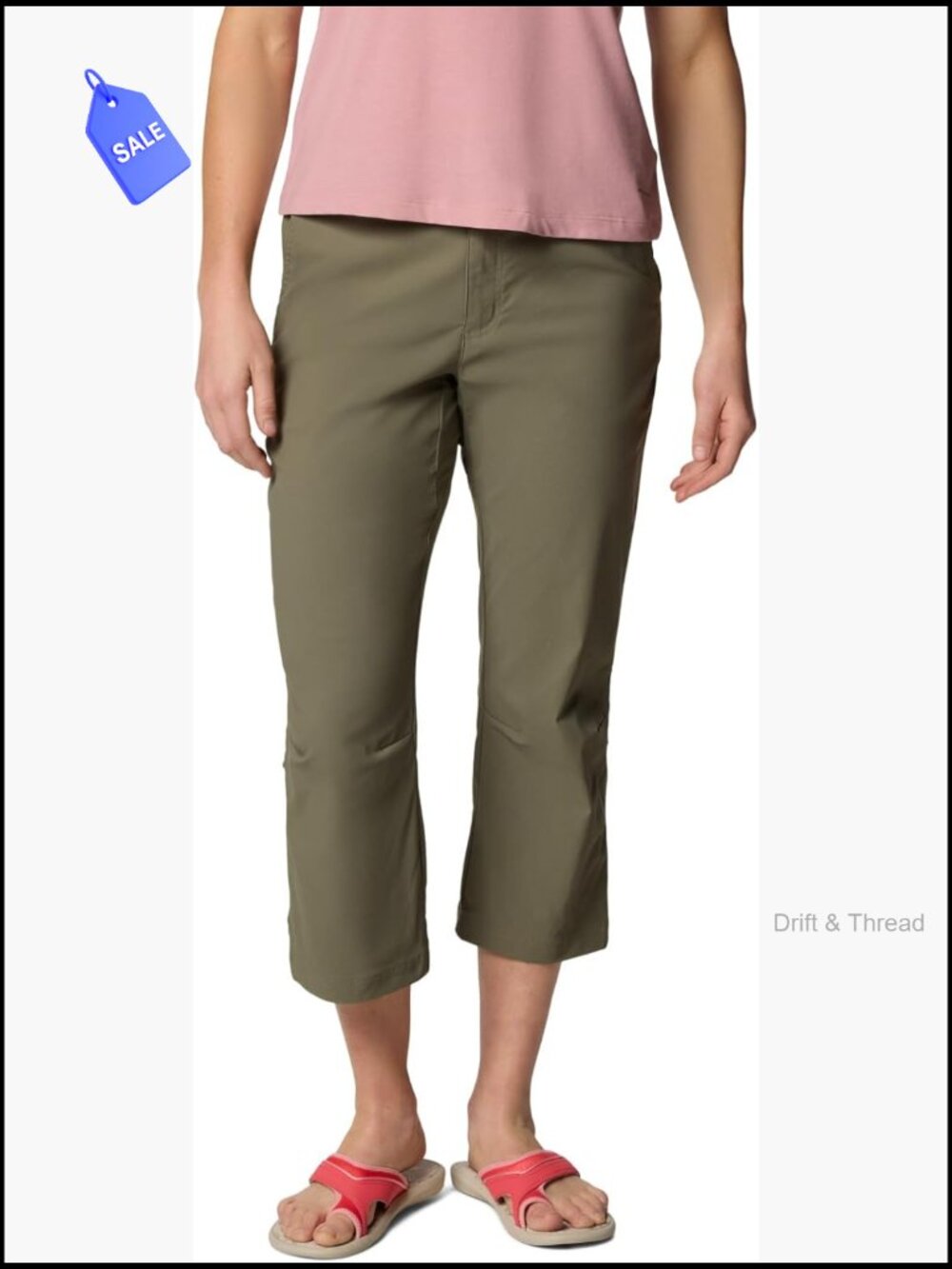 Hiking Capri Pants with UPF 50, Stretch Nylon, Multiple Pockets
